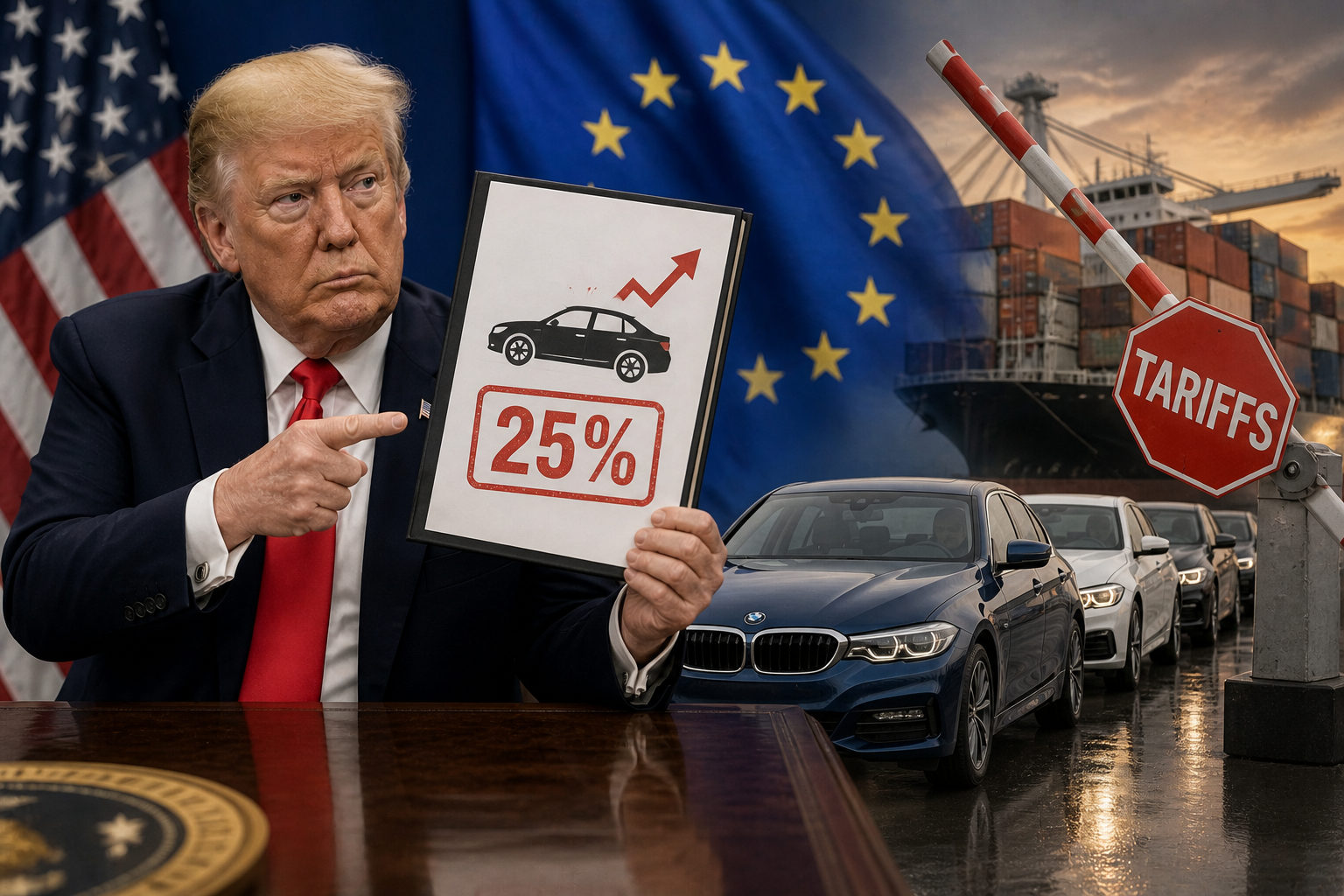 Donald Trump Raises EU Car Tariffs to 25%