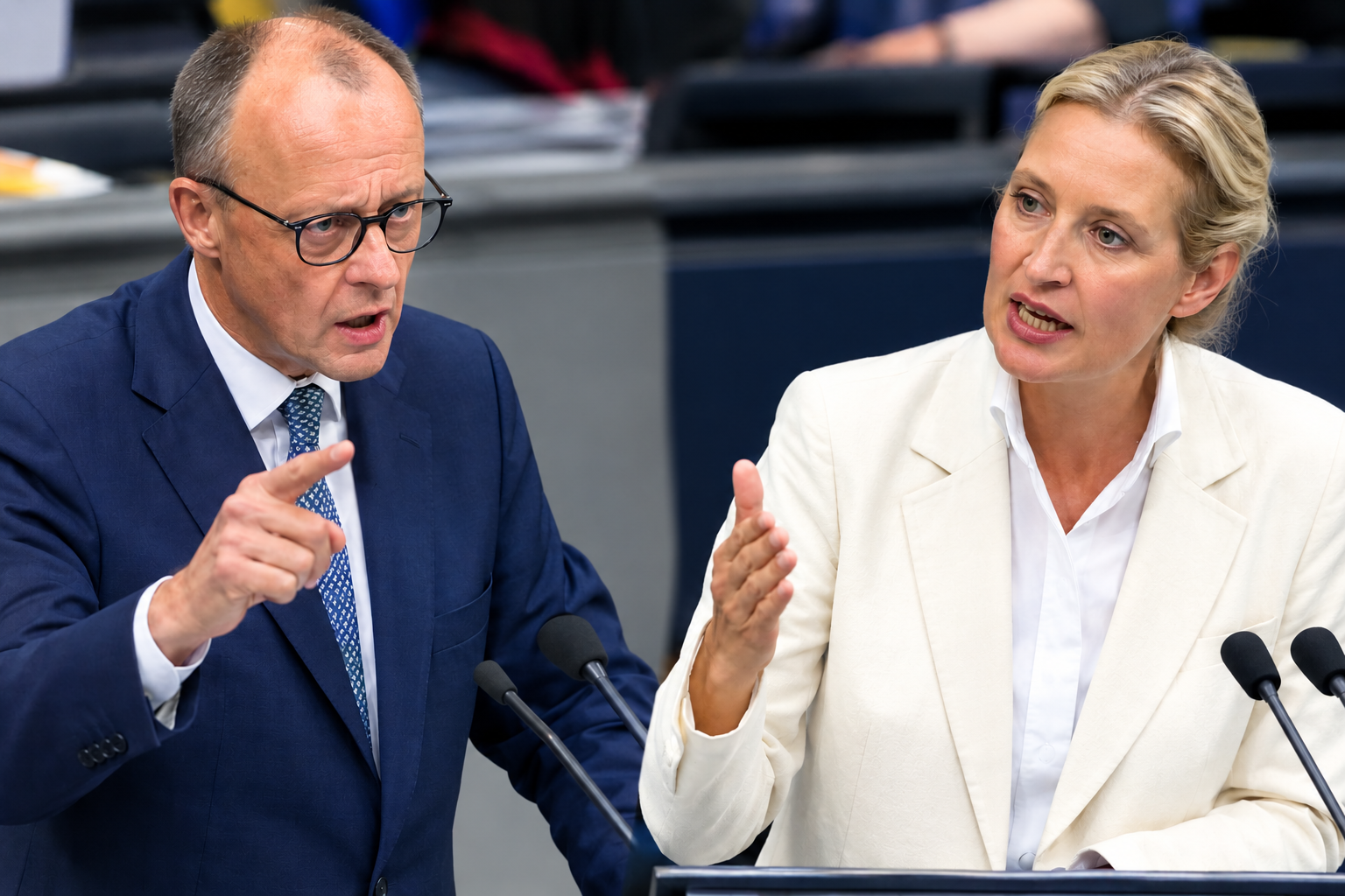 Germany’s Merz Clashes With AfD Leader After Far-Right Election Victory