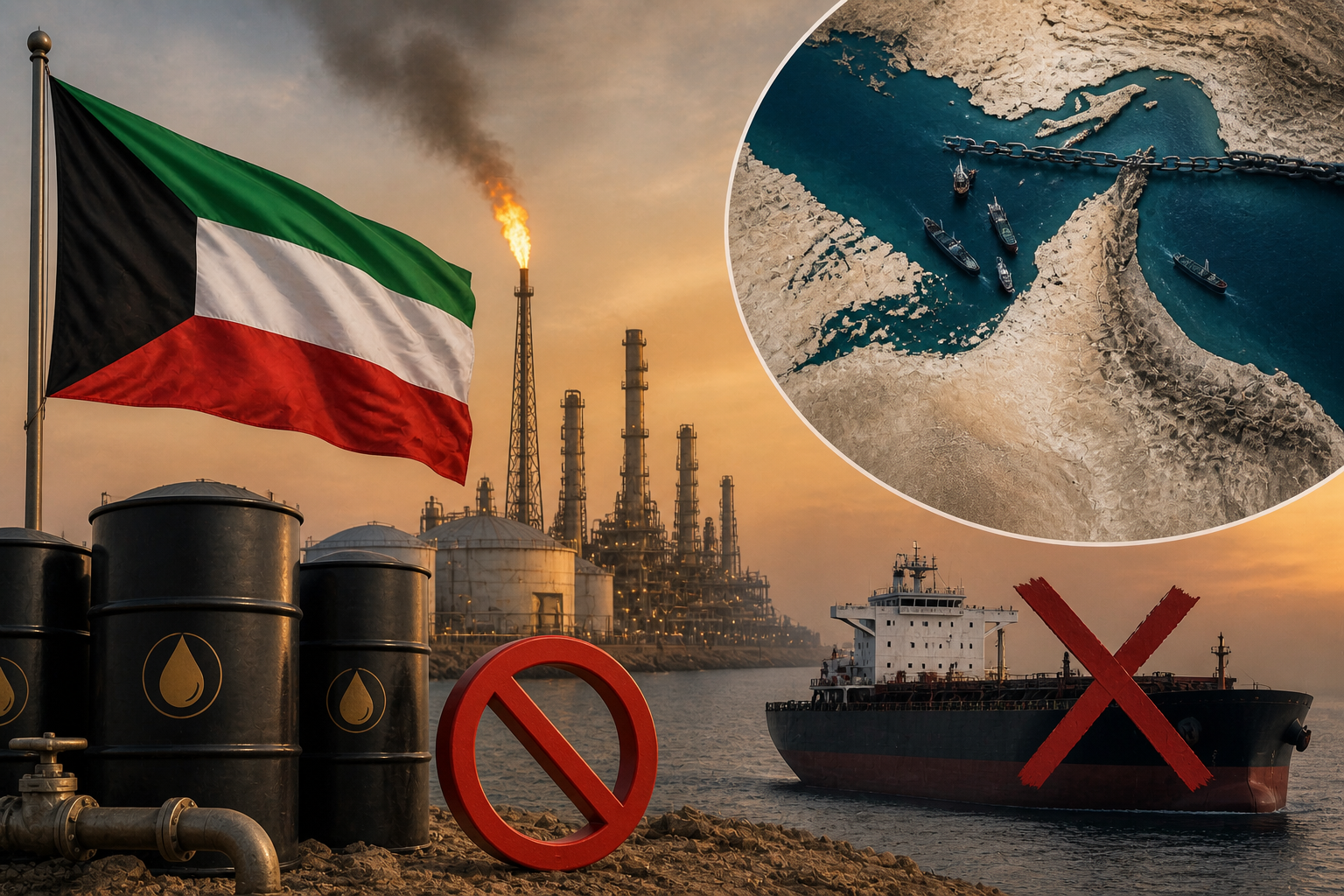 Kuwait Exports No Crude Oil for First Time in Decades