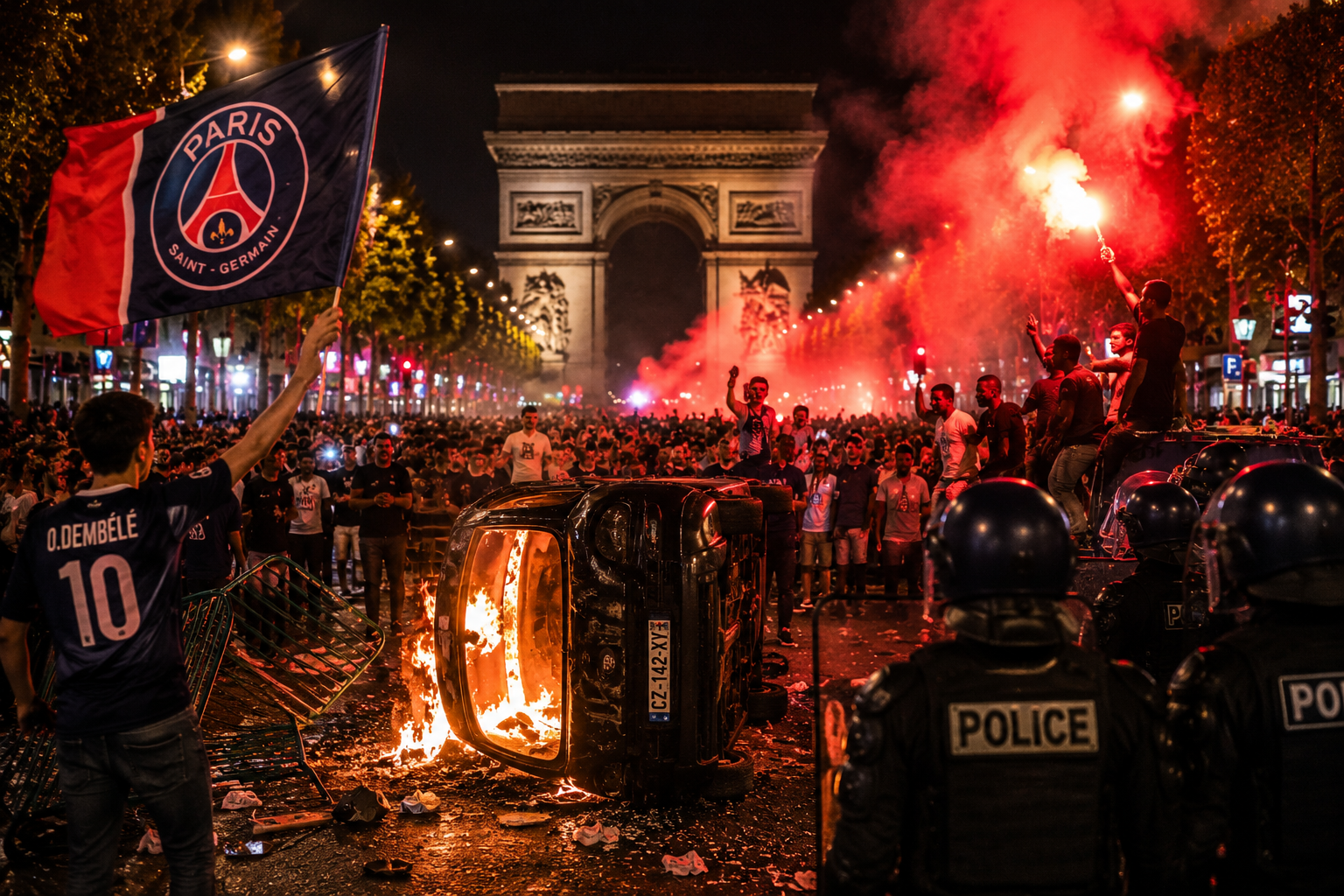 Violence Erupts in France After PSG Champions League Win